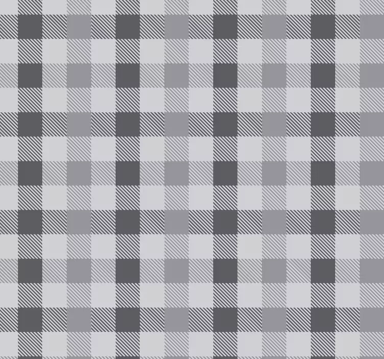 Grått gingham mönster Rullgardin kök - Tenstickers
