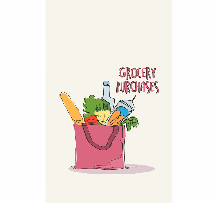 Livsmedelsbutik illustration Rullgardin kök - Tenstickers