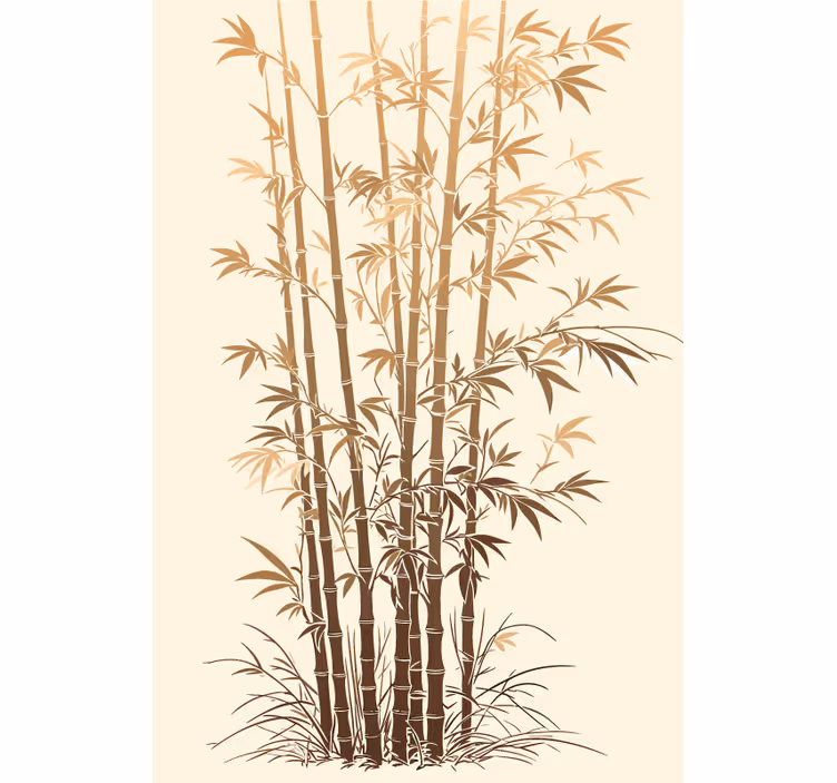Zen bambu Rullgardin badrum - Tenstickers