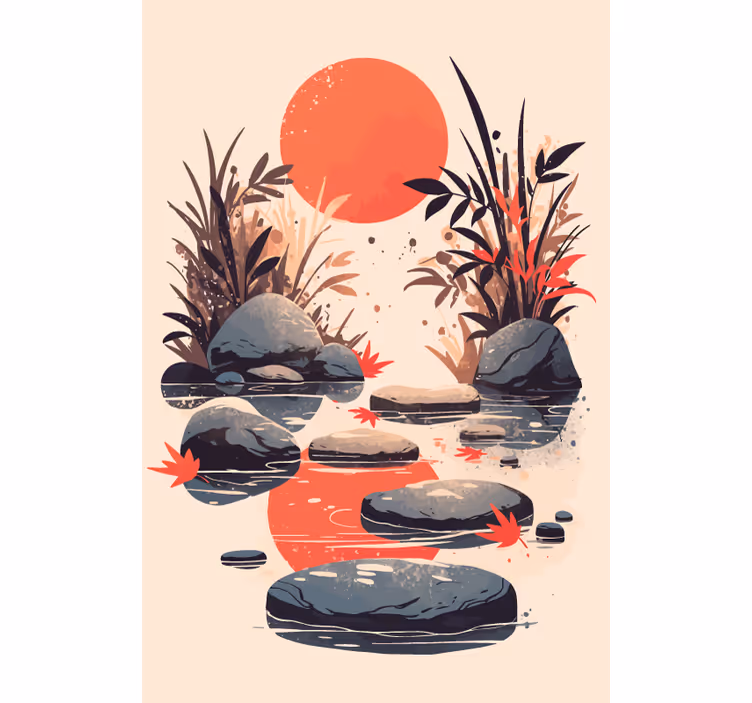 Inspiration japansk stil Rullgardin badrum - Tenstickers