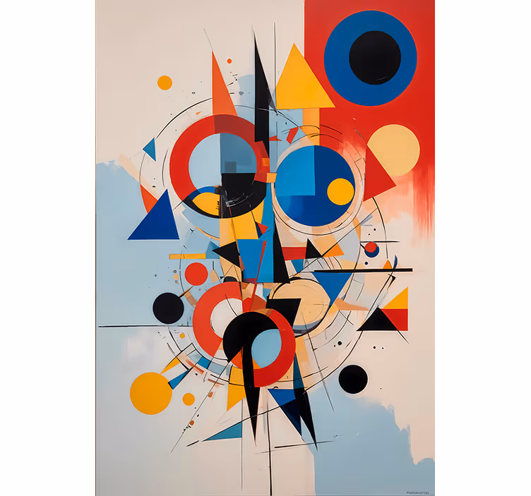 Geometrisk målning Mönstrade rullgardiner - Tenstickers