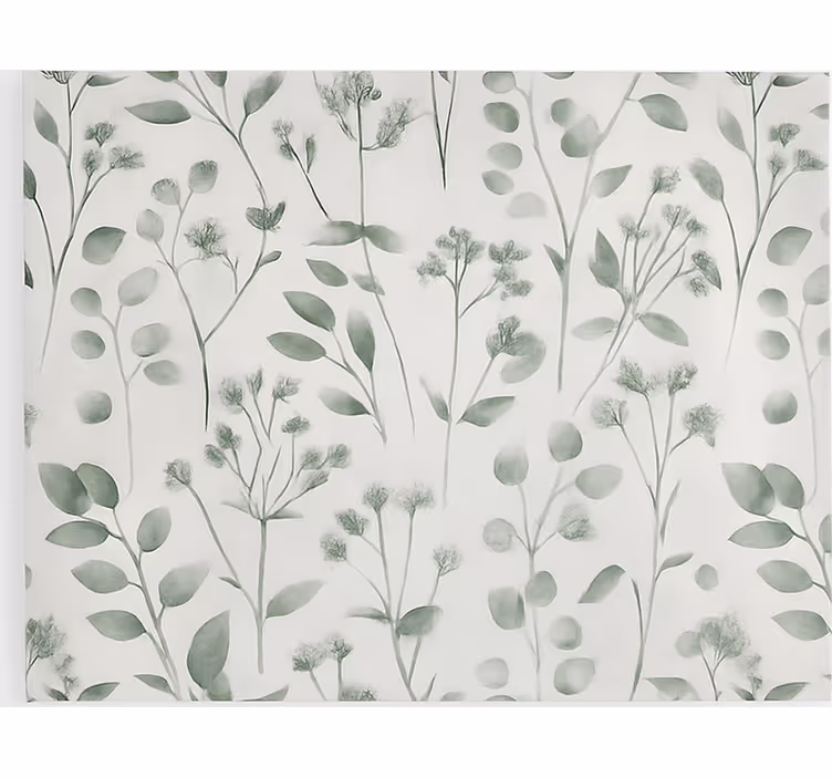 Akvarell eleganta blad Rullgardin kök - Tenstickers