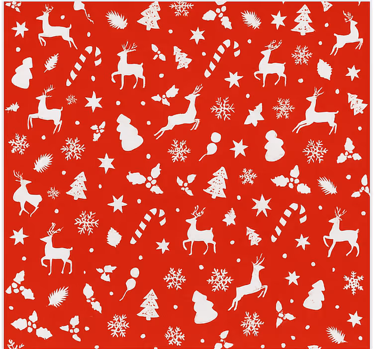 Pastellfärgat jultomtemönster Rullgardin vardagsrum - Tenstickers
