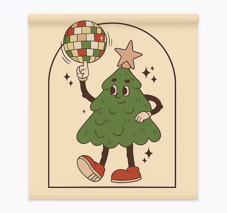 Groovy discoträd Rullgardin vardagsrum - Tenstickers