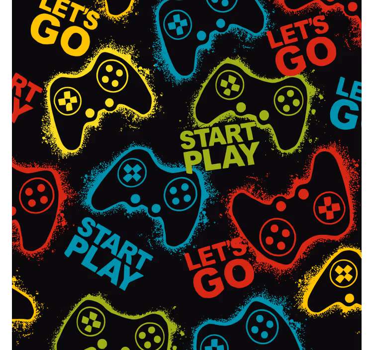 Starta spelkontroller Rullgardin nörd - Tenstickers