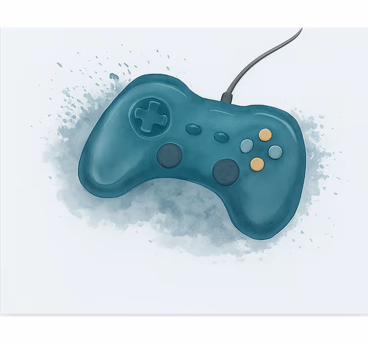 Konstnärlig spelkonsoldesign Rullgardin nörd - Tenstickers