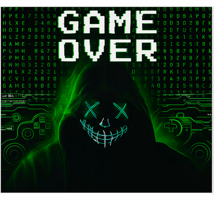 Maskerad hackad game over Rullgardin nörd - Tenstickers