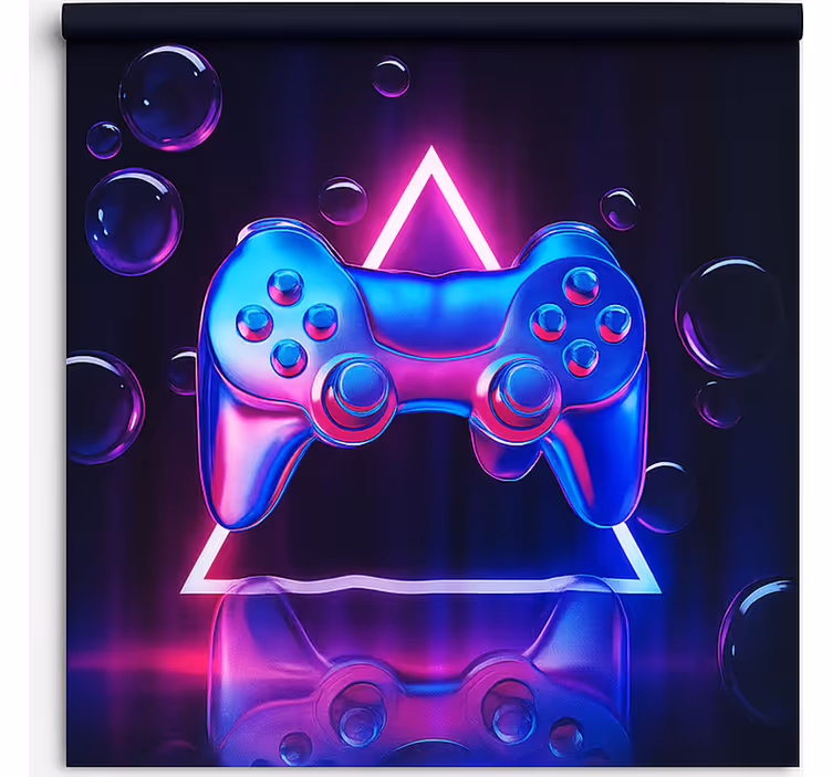 Krom neon bubbelkontroller Rullgardin nörd - Tenstickers