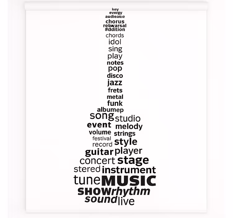 Musik gitarr ord Rullgardin tonåringar - Tenstickers