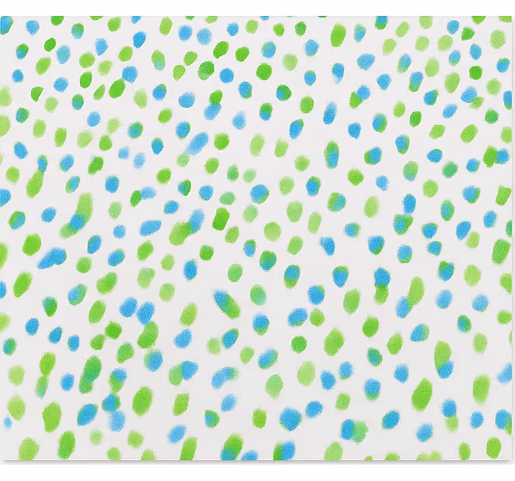 Blå och gröna prickar Rullgardin tonåringar - Tenstickers