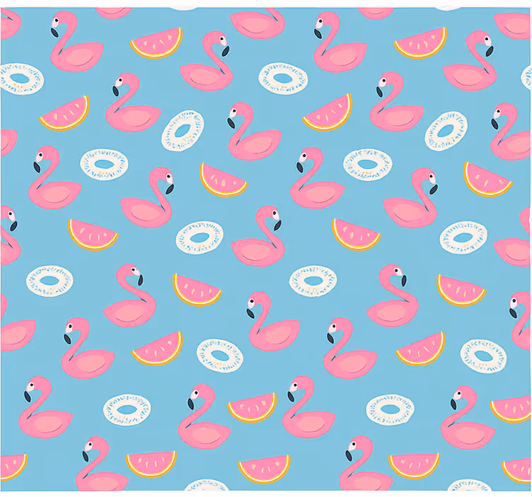 Vattenmelon och flamingos Rullgardin tonåringar - Tenstickers