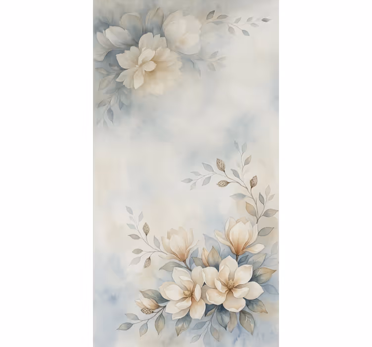 Akvarell graciösa blommor Rullgardin tonåringar - Tenstickers