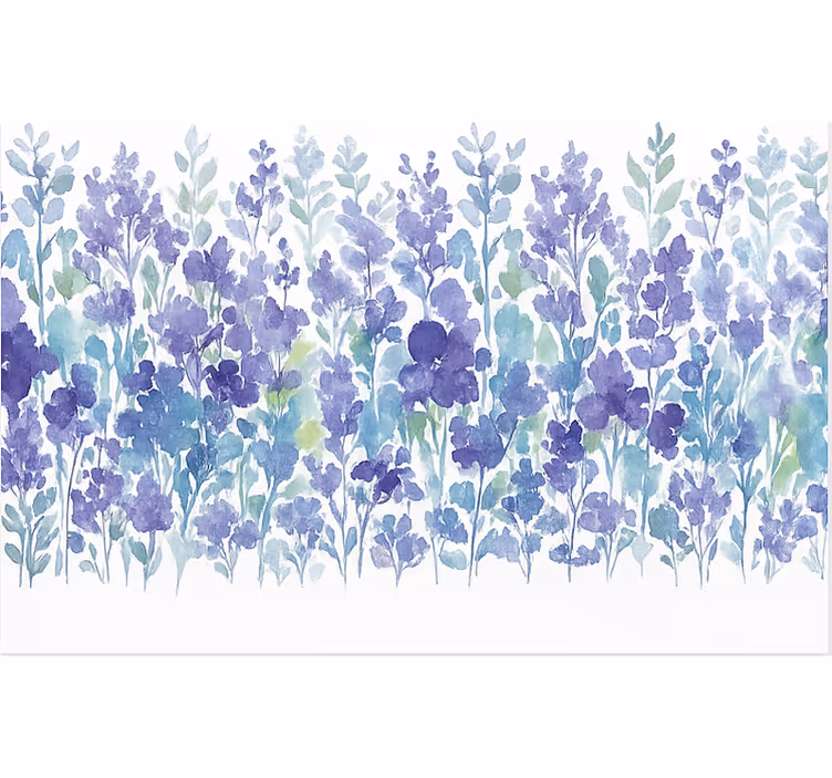 Lavendelblommigt fält Rullgardin matsal - Tenstickers