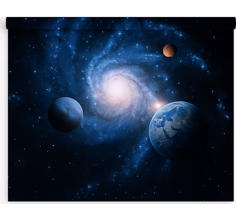 Kosmisk spiralgalax Rullgardin tonåringar - Tenstickers