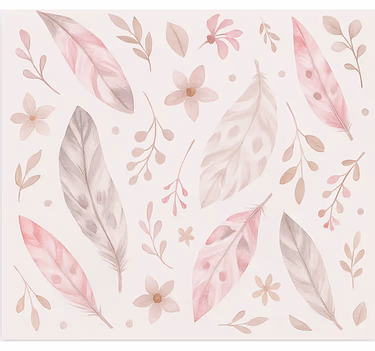 Fjädrar rosa Rullgardin tonåringar - Tenstickers