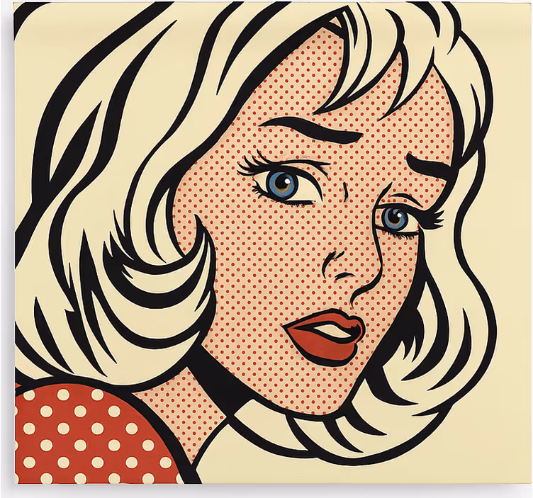Rullgardin tonåringar popkonst tjej - Tenstickers