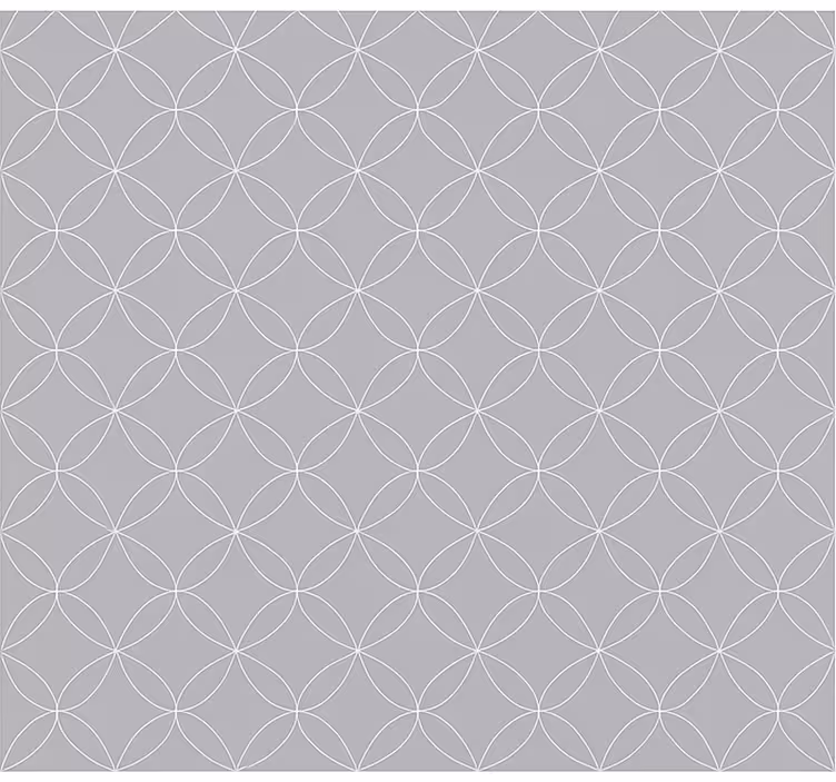 Rullgardin skandinavisk grå geometriska blommor - Tenstickers