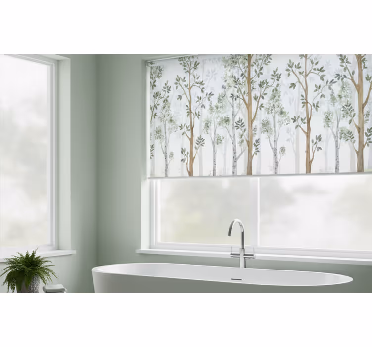 Rullgardin träd minimalistisk botanisk funktion - Tenstickers