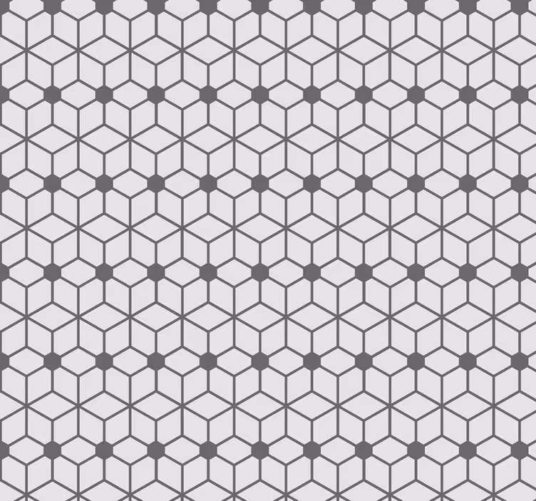 Rullgardin badrum hexagonalt mönster - Tenstickers