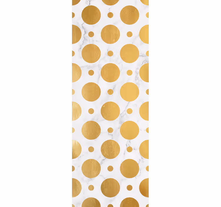 Rullgardin badrum guld marmorprickar - Tenstickers