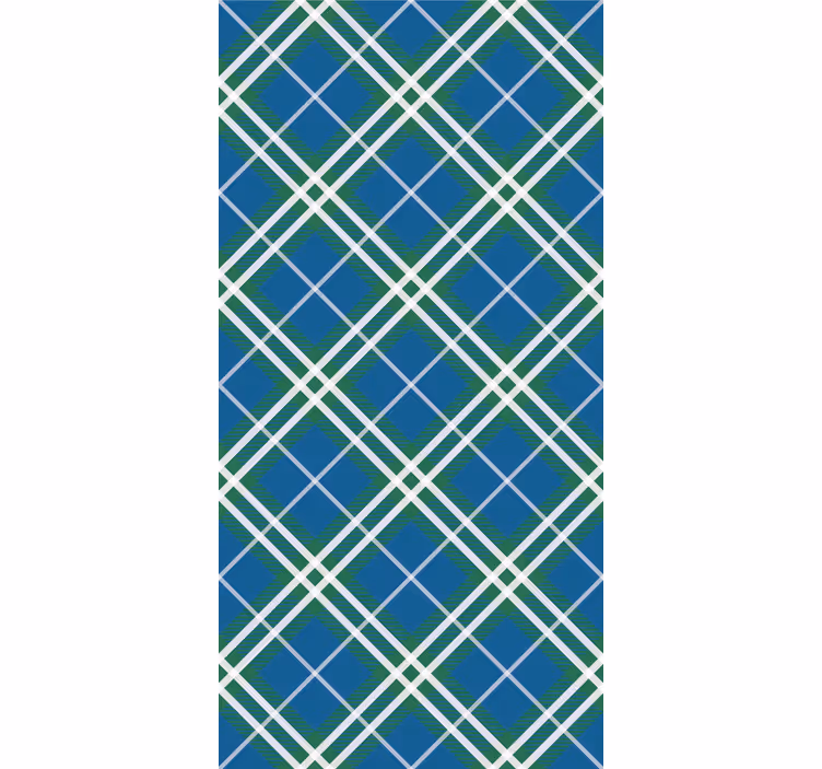 Rullgardin hemmakontor blå och grön skotsk tartan - Tenstickers