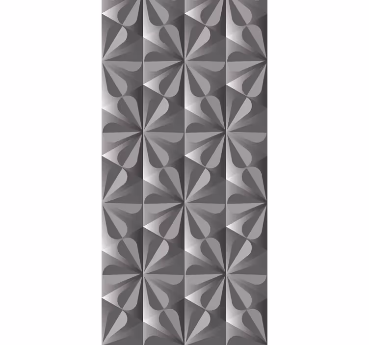 Rullgardin kök med vintage geometriskt blommönster - Tenstickers