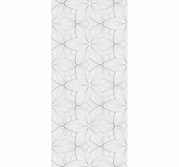 Rullgardin kök med minimalistiska hexagonplattor blommor - Tenstickers