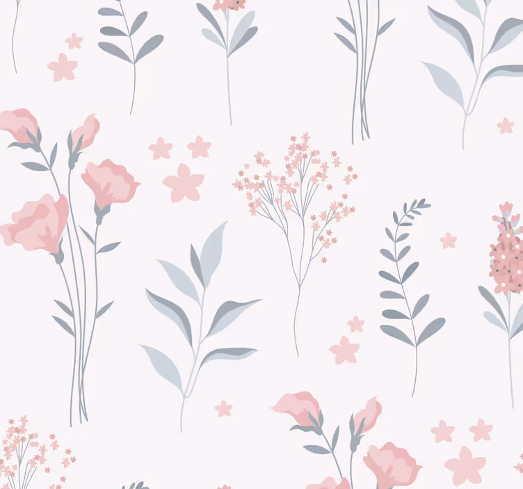 Rullgardin kök rosa blomster - Tenstickers