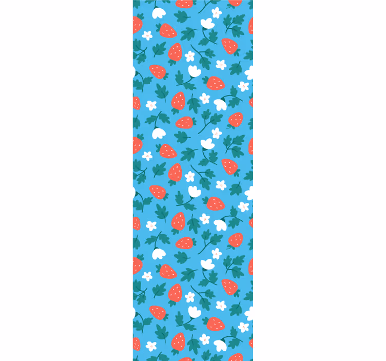 Rullgardin kök färgglada frukter och blommor mönster - Tenstickers
