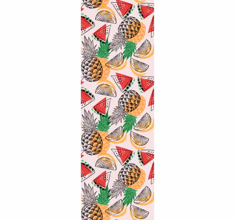 Rullgardin kök sommartryck ananas - Tenstickers