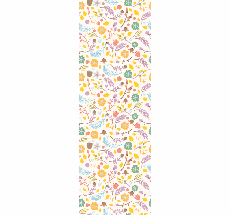 Rullgardin kök typiska polska blommor mönster - Tenstickers