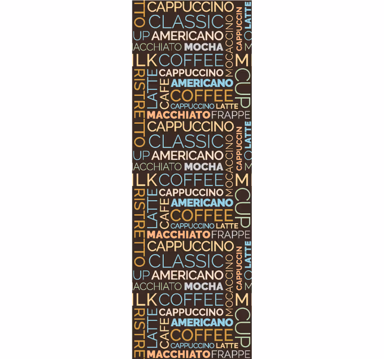 Rullgardin kök kaffetextmönster - Tenstickers