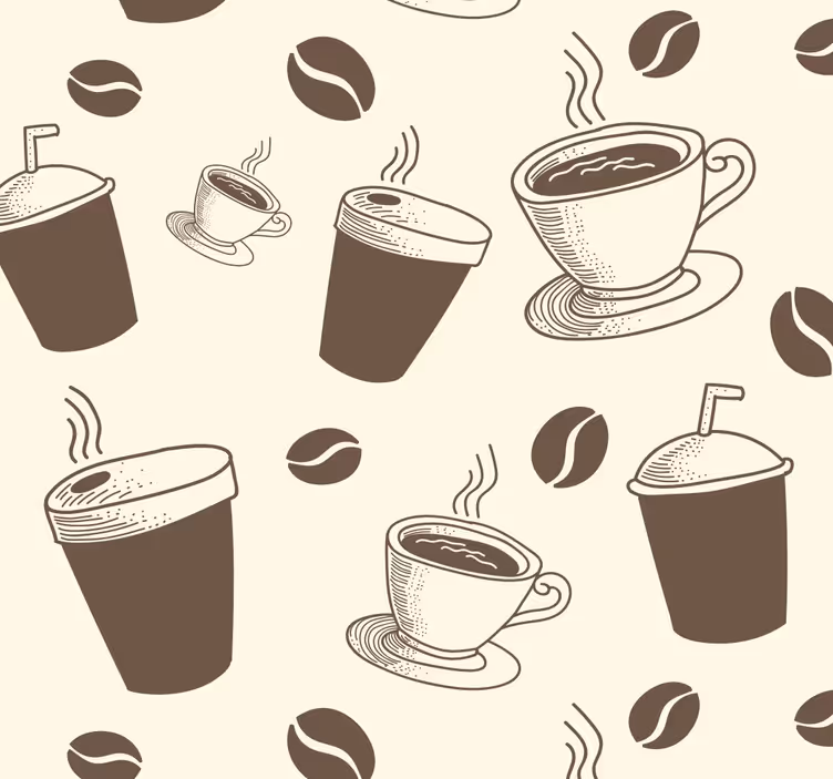 Rullgardin kök kaffe vit-turkos - Tenstickers