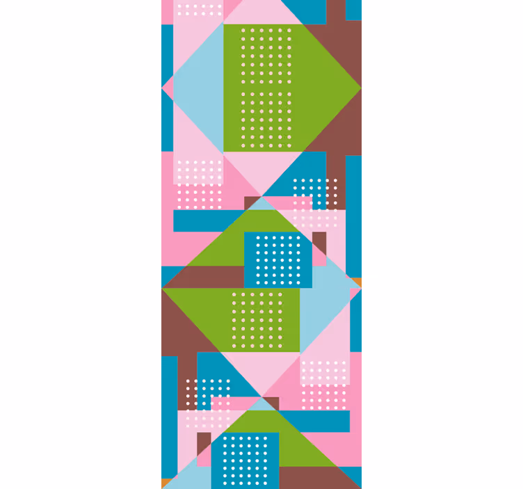 Rullgardin för matsal pastell geometriskt mönster - Tenstickers