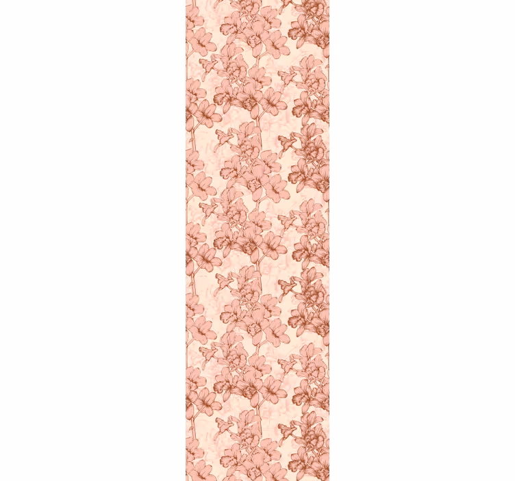 Rullgardin för matsal vintage 3d blommor - Tenstickers