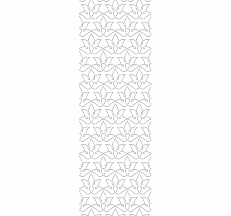 Rullgardin för matsal modern blommig grå mönster - Tenstickers