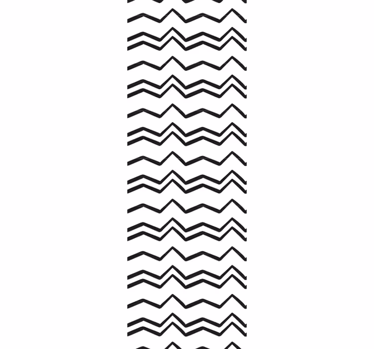 Rullgardin för matsal svartvit zigzag - Tenstickers