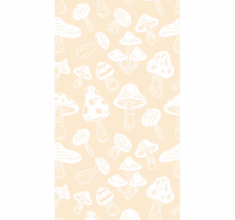 Rullgardin för matsal beige svampar mönster - Tenstickers