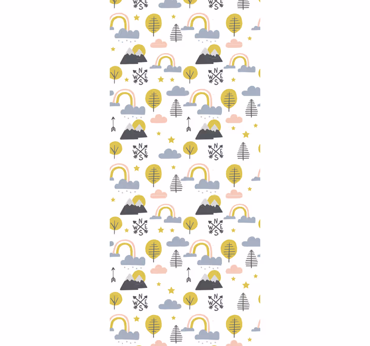 Rullgardin barn lekfull naturmotiv - Tenstickers