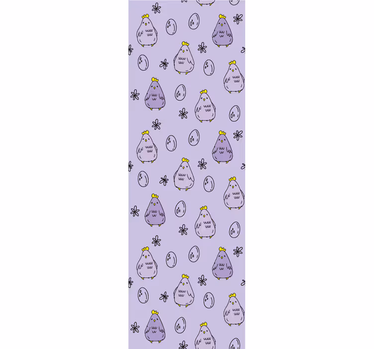 Rrullgardin barn kycklingmönsterdesign - Tenstickers