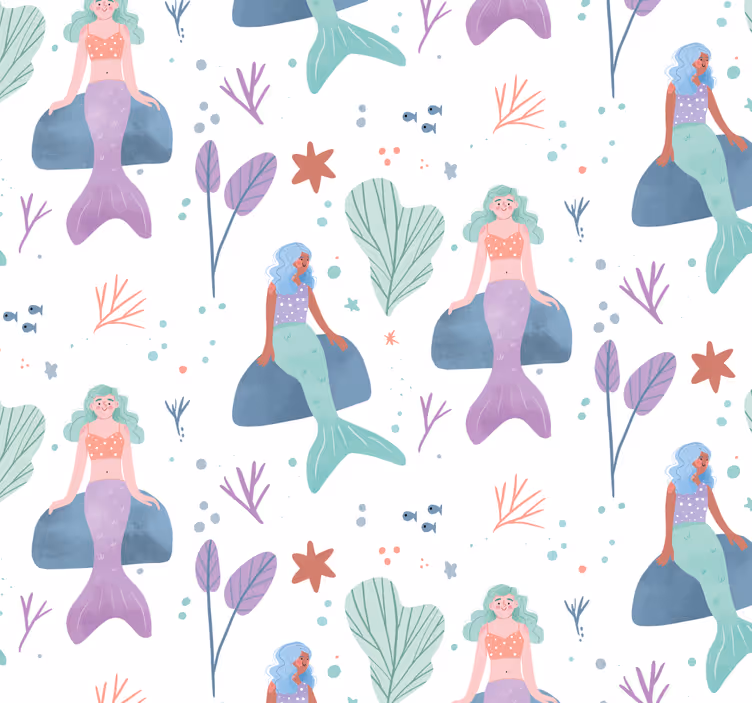 Rrullgardin barn sjöjungfru fantasi - Tenstickers