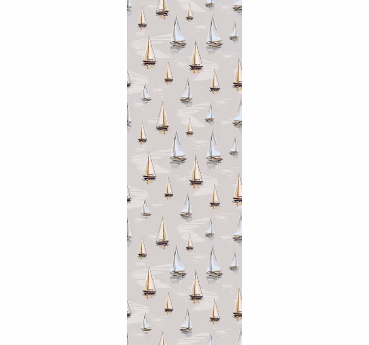 Rrullgardin barn med elegant segelbåtsmönster - Tenstickers