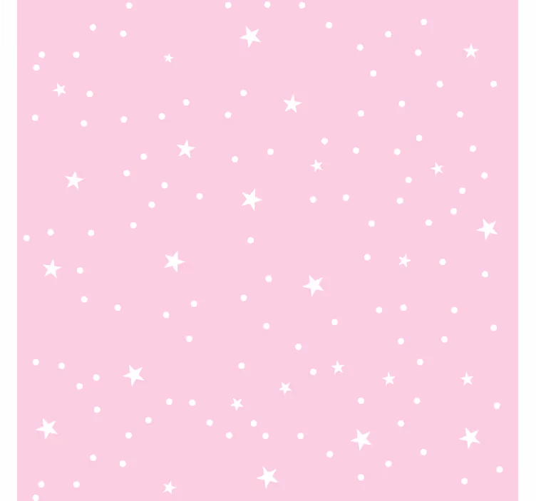 Rrullgardin barn vita stjärnor med rosa bakgrund - Tenstickers