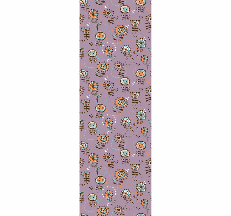Rrullgardin barn svensk rosa blommönster - Tenstickers