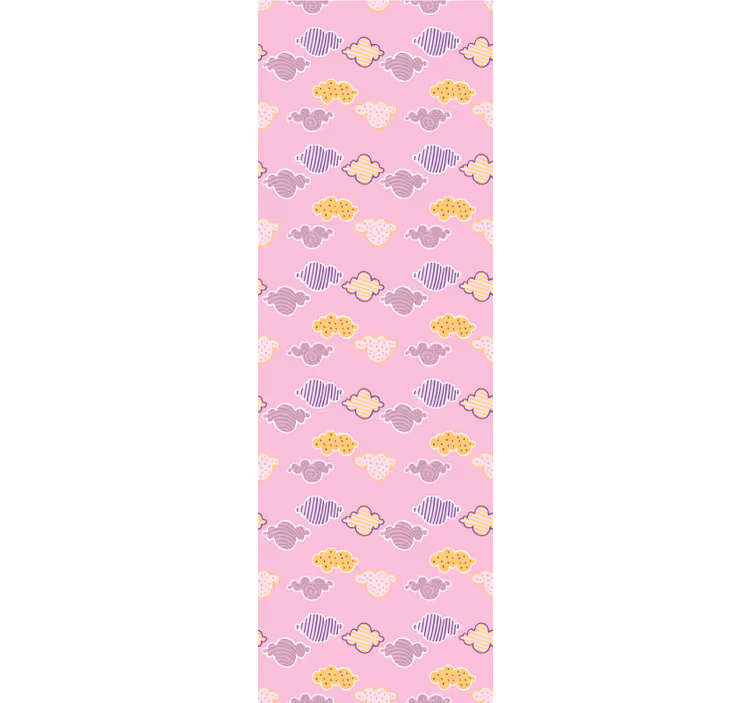 Rrullgardin barn rosa moln design - Tenstickers