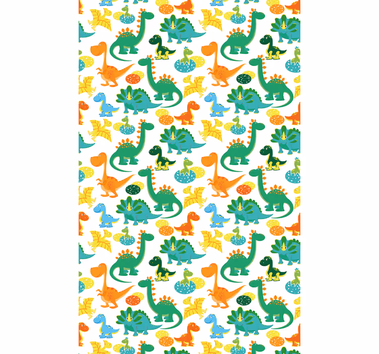 Rullgardin barn färgglada dinosaurier mönster - Tenstickers