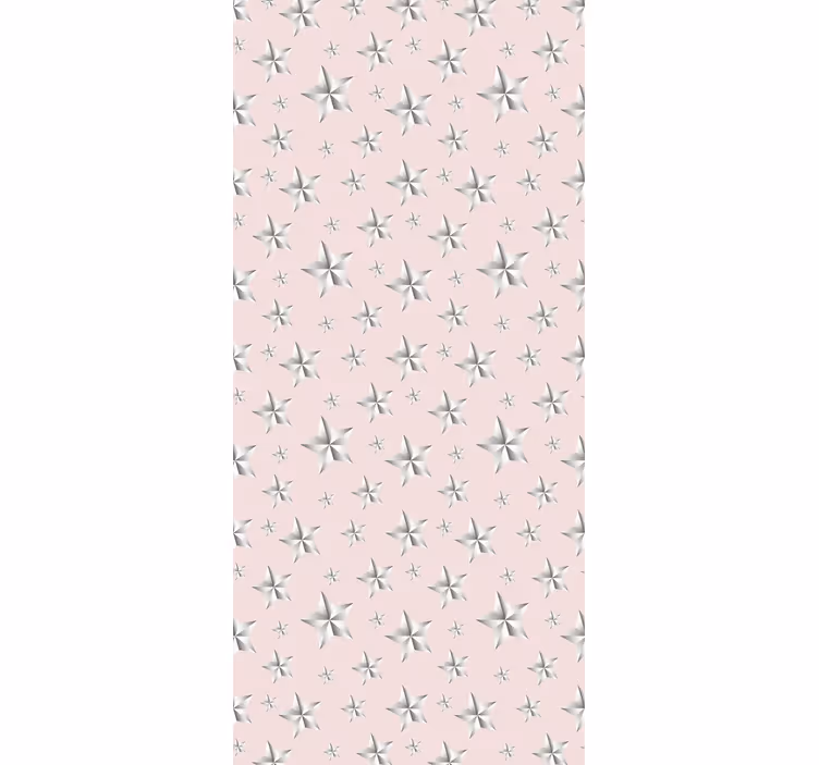 Rrullgardin barn vita stjärnor rosa bakgrund - Tenstickers