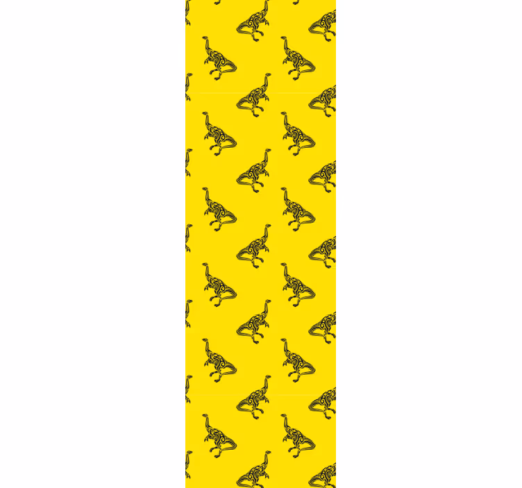 Rullgardin barn brachiosaurus symboler på gult - Tenstickers