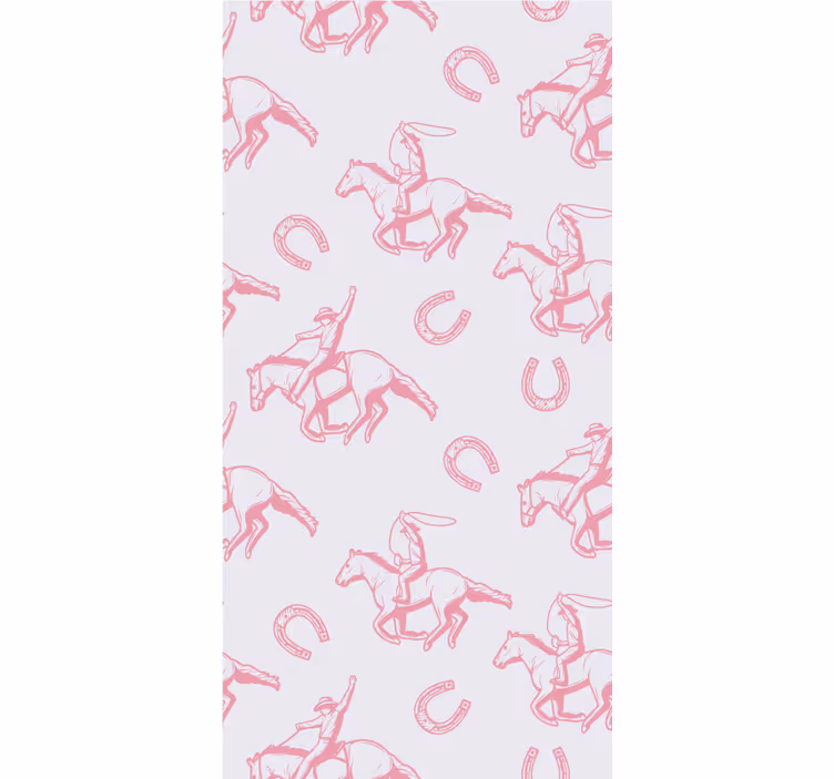 Rullgardin barn rosa cowboyhäst mönster - Tenstickers