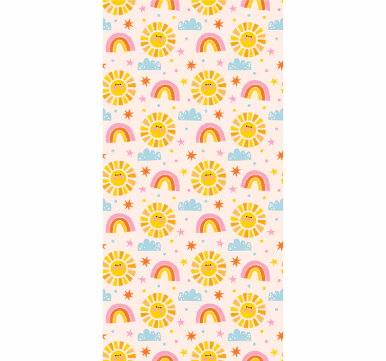 Rrullgardin barn rosa regnbågmönster - Tenstickers